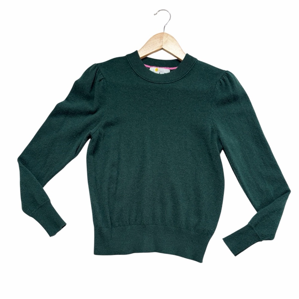 Boden Dark Hunter Green Long Sleeve Cashmere Sweater Small
